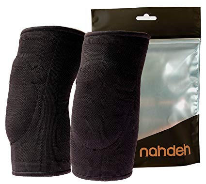 nahdeh Premium Elbow Pads - One Pair of Compression Sleeve Gel Elbow Pads - Our Silicon Gel Pads Offer The Best Protection