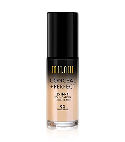 Milani Conceal   Perfect 2-in-1 Foundation Concealer, Natural, 1.0 Fluid Ounce