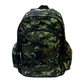 VIVO (2-6) Kids 14" Trolley Backpack Travel Bag Rolling Wheels Handle Woodland Camo