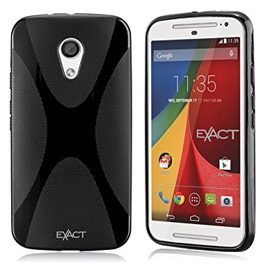 Motorola New Moto G Case - Exact Motorola New Moto G 2nd Gen Case [JUMP Series] - X Design SoftGel Flexible TPU Case Cover for New Motorola Moto G 2nd Gen (2014) (XT1064) Black