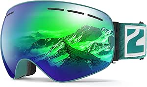 ZIONOR X Ski Goggles - OTG Snowboard Goggles Detachable Lens for Men Women Adult