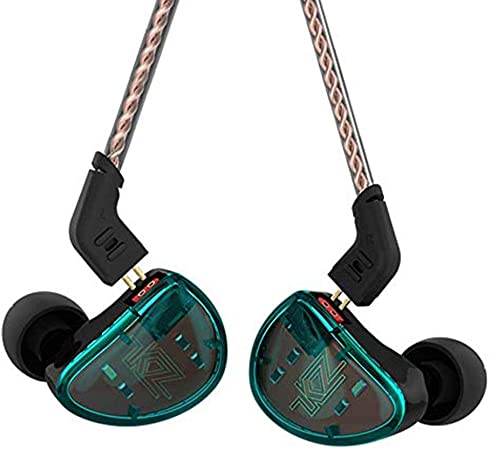 Dilvpoetry KZ AS10 10 Balanced Armature Wired Earphones Professional DJ Monitor Music Pure Headphones in Ear Earbuds (Green Without Mic)