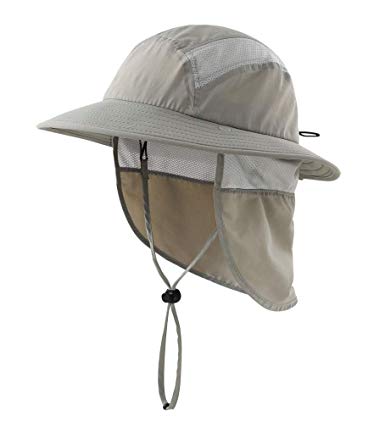 Home Prefer UPF 50  Boys Sun Hat with Neck Flap Summer Beach Hat Kids Safari Hat