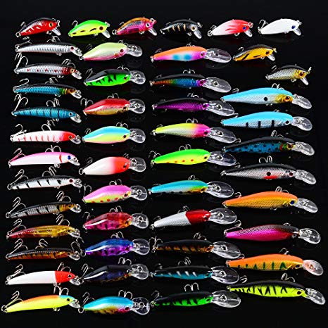 Bass Fishing Lures Kit Set Topwater Hard Baits Minnow Crankbait Pencil VIB Swimbait for Bass Pike Fit Saltwater and Freshwater