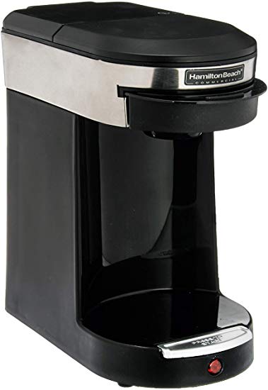 Hamilton Beach SMALL APPLIANCES 1030390 Stainless Steel/Black Beach Single Cup Hospitality Coffeemaker with 3-Minute Brew Time