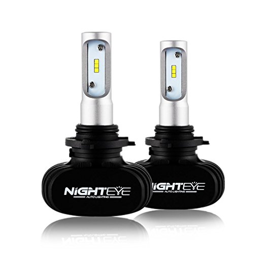 NIGHTEYE HB4(9006) LED Headlight conversion kit Bulbs 6500K Cool White 50W 8000LM W/ CSP Chip 12v led lights - 3 Year Warranty