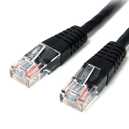 Cat5e Ethernet Cable - 1 ft - Black - Patch Cable - Molded Cat5e Cable - Short Network Cable - Ethernet Cord - Cat 5e Cable - 1ft