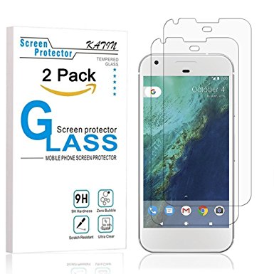 Google Pixel Screen Protector - KATIN [2-Pack] Google Pixel [5.0inch ONLY] Premium Tempered Glass [Will Not fit Entire covers] with Lifetime Replacement Warranty