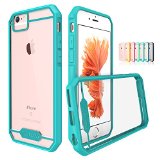 iPhone 6 Case TOTU Ultra Slim Crystal Clear Panel Case with Rubber Bumper Premium Hybrid Shock Protection Lightweight Protective Cover For iPhone6 47 screen - Light BlueSky Blue