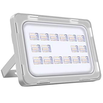 Viugreum 50W LED Outdoor Floodlight, Thinner and Lighter Design, Waterproof IP65, 6000LM, Daylight White (6000-6500K), Super Bright Security Lights, for Garden, Yard, Warehouse, Square, Billboard