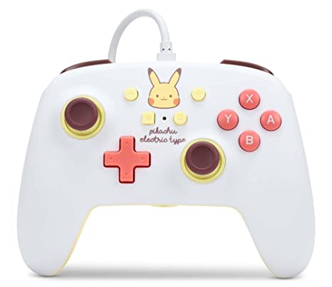 PowerA Enhanced- Pikachu Electric Type, Nintendo Switch Lite, Gamepad, Game Controller, Wired Controller, officially licensed - Nintendo Switch