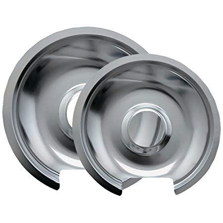 Range Kleen 10562X Style D Chrome Drip Pans, 2-Pack