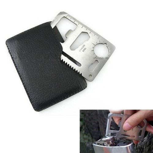 Portable Multi function Emergency Survival Credit Card Knife camping Tool 11 in 1(1Pcs)