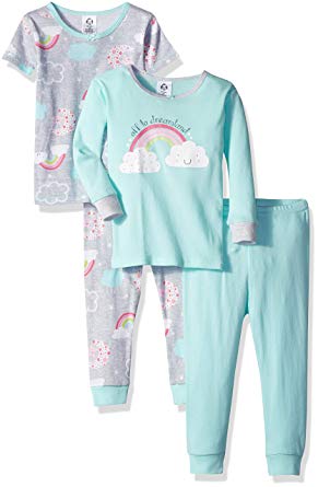 Gerber Girls' 4-Piece Pajama Set