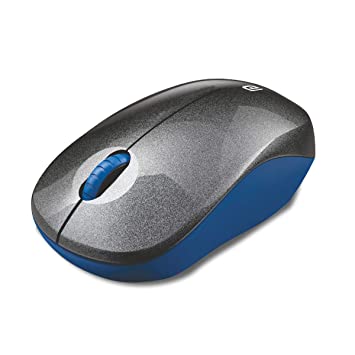 Portronics Toad 12 Wireless 2.4G Optical Mouse with Ergonomic Design, USB Receiver for Notebook, Laptop, Computer, MacBook, Windows, MacOS, (Blue-Black)