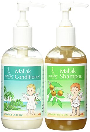 Mal'ak Premium Natural Shampoo and Hair Conditioner for Baby, 2 Pack--8.4 FL OZ for Each