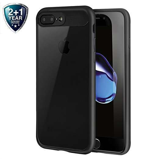 iPhone 8 plus Case iPhone 7 plus Apple Phone Case Shell Shockproof Full Protective Anti-Scratch Resistant Transparent Back Bumper Thinnest Phone Case for Apple iPhone 7 plus 5.5 Inch ( Black )