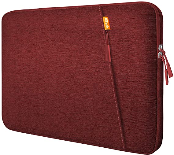 JETech Laptop Sleeve Compatible for 13.3-Inch Notebook Tablet iPad Tab, Compatible with 13" MacBook Pro and MacBook Air,Waterproof Shock Resistant Bag Case with Accessory Pocket, Red