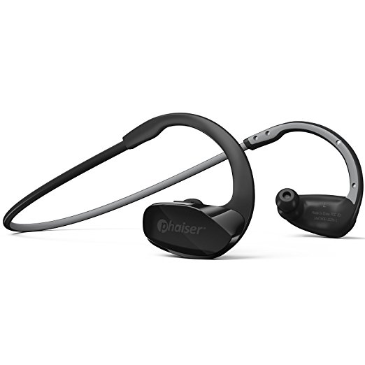 Phaiser BHS-530 Bluetooth Headphones, Wireless Earbuds Stereo Earphones for Running with Mic and Lifetime Sweatproof Guarantee, Icegrey