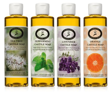 Castile Soap Variety Pack - 4 - 8 oz bottles - Carolina Castile