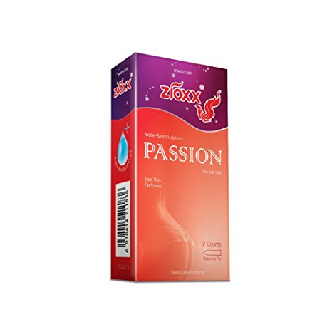 Zioxx Water Based Lubricants Fit Passion Condom 12 Pieces
