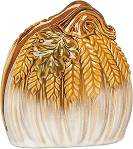 Transpac Transpac Ceramic 4.92 in. Multicolored Harvest Classic Pumpkin Napkin Holder Multicolor