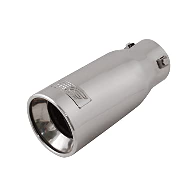 DC Sports EX-1011 Resonated High Performance High Quality Exhaust Tip - Polished Stainless Steel