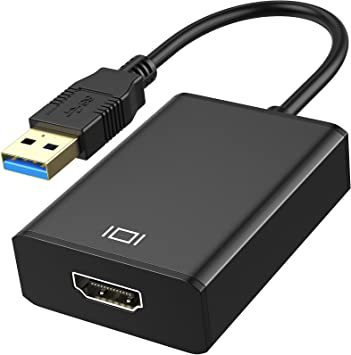 USB to HDMI Adapter 1080P,USB 3.0/2.0 to HDMI Converter USB 3.0 Hub with Audio ,Video Graphics Cable for PC Laptop Projector HDTV Monitors,Supports Windows XP 7/8/8.1/10(Not Compatible with MAC)