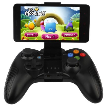 Uniway GK05 Game Controller Wireless Bluetooth Controller Gamepad PC Controller Joystick For Smart Phones/Tablets With Android System-Black