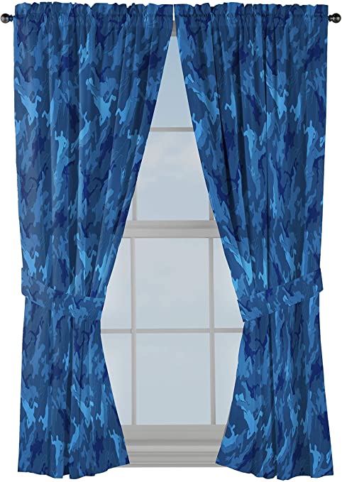 Jay Franco Fortnite Emote Camo 63" inch Drapes - Beautiful Room Décor & Easy Set Up, Bedding - Curtains Include 2 Tiebacks, 4 Piece Set (Official Fortnite Product)