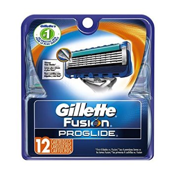 Gillette Fusion ProGlide Manual Men's Razor Blade Refills, 12 Count