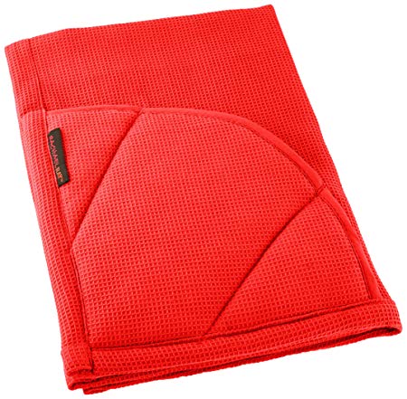 Rachael Ray Multifunctional 2-in-1 Moppine, Ultra Absorbent Kitchen Towel & Heat Resistant Pot Holder, Red