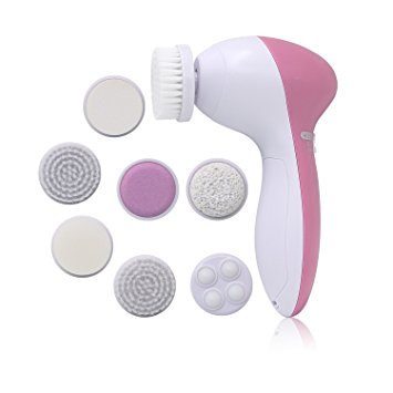 Uni-Right 7 in 1 Electric Facial Cleasing Brush, Face Skin Massager and Exfoliator for Removing Blackhead, Exfoliating and Massaging