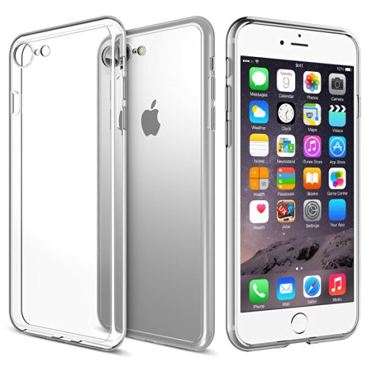 iSEE iphone 7 case,Soft Gel TPU Case with Transparent Clear for iPhone 7 , ( 4.7 inch ) , ( Crystal Clear )