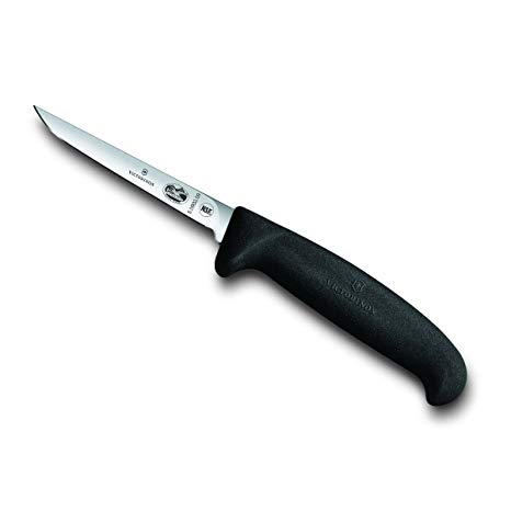 Victorinox Poultry, 3-3/4" Straight Vent, Boning, Medium Black Fibrox Pro Handle