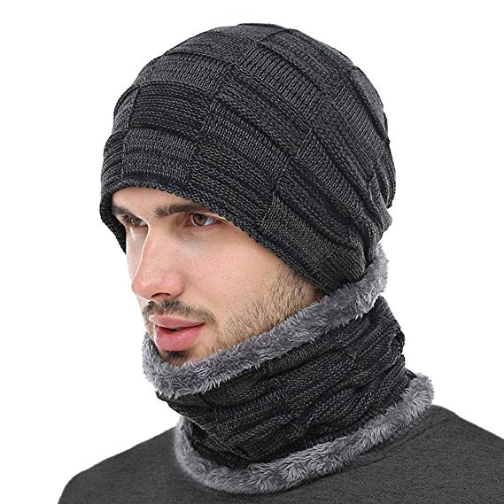 BOYOU Unisex Mens/Women Winter Warm Hat Knit Outdoors Plush Thickening Knit Cap Ski Hat For Winter
