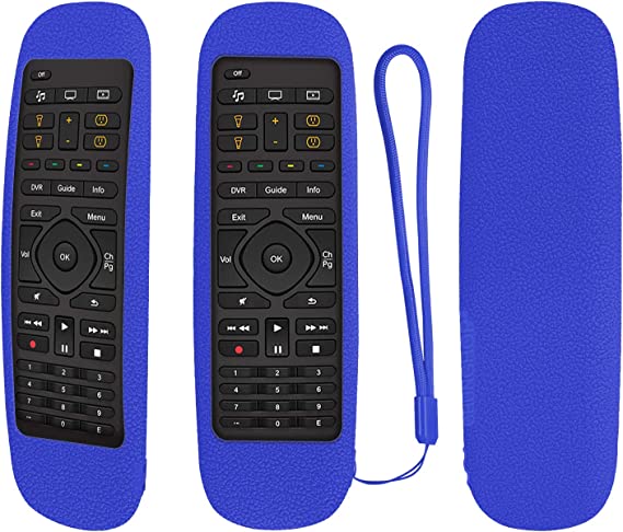 Protective Silicone Remote Case ONLY for Logitech Harmony Companion All in One Remote Control Shockproof Washable Skin-Friendly Remote Control Cover with Loop (Blue)