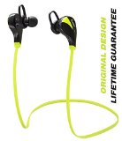 Bluetooth Headphones TOTU Bluetooth Wireless Headphones Noise Cancelling Headphones w Microphone GymRunningExerciseSportsSweatproof Wireless Bluetooth Earbuds Headset Earphones for iPhone 66s6 Plus6s plus 5 5c 5s 4siPad Air Samsung Galaxy S6S5S4S3 Note 4 3 HTC M9 M8 M7 LG Flex 2 G3 G2 and Other Bluetooth Android IOS Smart Cell phonesDevices - Green