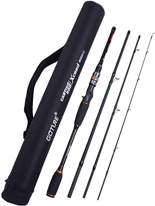 Goture Fishing Rods 4Pcs,Casting/Spinning Rod with Case 6ft-10ft