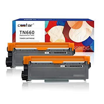 CSSTAR Compatible Toner Cartridge Replacement for Brother TN660 TN630 Work with HL-L2300D HL-L2320D HL-L2340DW HL-L2360DW HL-L2380DW MFC-L2700DW MFC-L2740DW DCP-L2540DW Printer - Black, 2 Pack