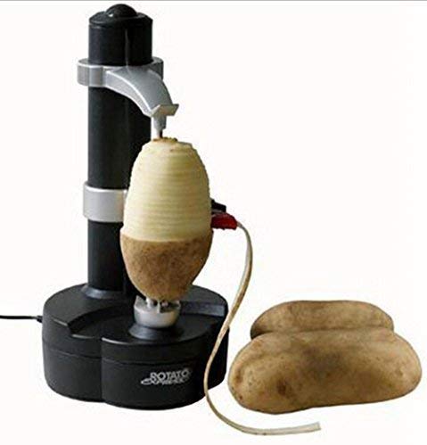 Multifunction Stainless Steel Electric Fruit Apple Potato Automatic Peeling Machine Black Color (black)