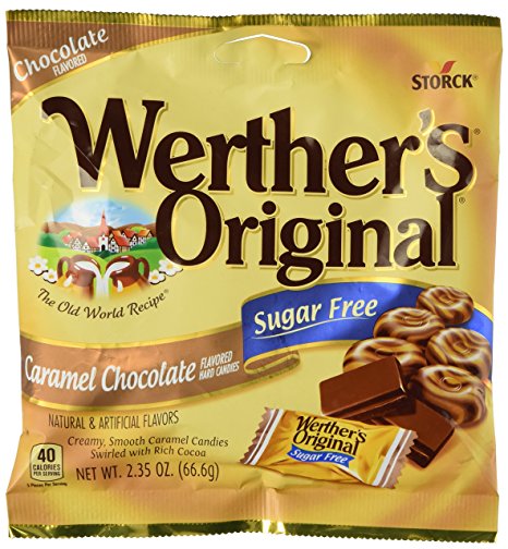 Werther's Original Caramel Chocolate Sugar Free Hard Candies 2.35 oz by Werther's