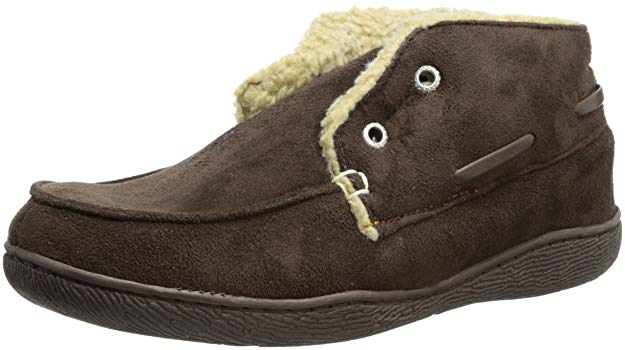 Dockers Men's Slipper Boot with Warm, Synthetic Sherpa Lining