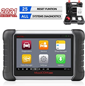 Scanner MaxiCOM MK808, Autel 2021 Newest OBD2 Car Diagnostic Scanner, Equipped with 25  Maintenance Functions, All System Diagnosis, IMMO/EPB/BMS/SAS/TPMS/AutoVIN/ABS Bleeding