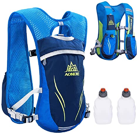 JEELAD Running Hydration Vest 5.5L Hydration Backpack Pack Trail Running Backpack for Marathon Biking Hiking Cycling