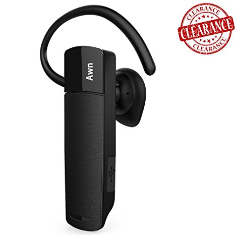 AWN Lightweight Noise Cancelling Bluetooth Wireless Headset v4.1