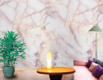 Amao Amber Pink Granite Look Marble Effect Counter Top Film Vinyl Self Adhesive Peel-Stick Wallpaper 12'' X 79''