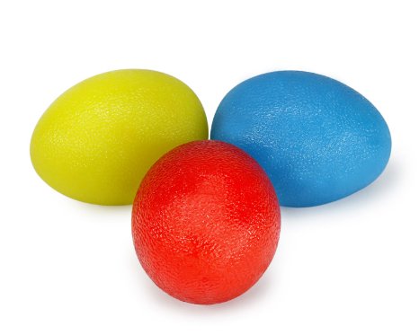 Yes4All Rubber Egg Shaped Hand Therapy Exercise Ball Kit