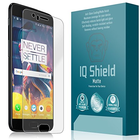 OnePlus 5 Screen Protector, IQ Shield Matte Full Coverage Anti-Glare Screen Protector for OnePlus 5 Bubble-Free Film