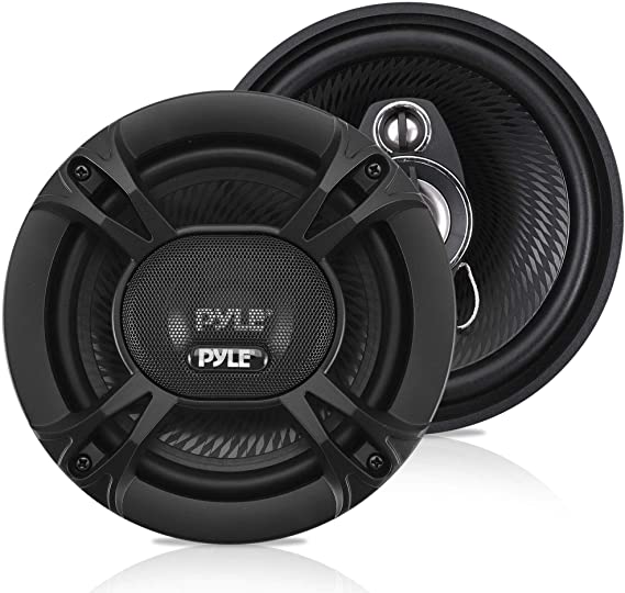 3-Way Universal Car Stereo Speakers - 300W 6.5” Triaxial Loud Pro Audio Car Speaker Universal OEM Quick Replacement Component Speaker Vehicle Door/Side Panel Mount Compatible - Pyle PL613BK (Pair)